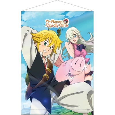 WallScroll - The Seven Deadly Sins: Meliodas, Elizabeth & Hawk 50 x 70 cm