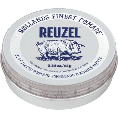 Reuzel Clay Matte Pomade – matná pomáda na vlasy so strednou fixáciou (vodná báza) 95g