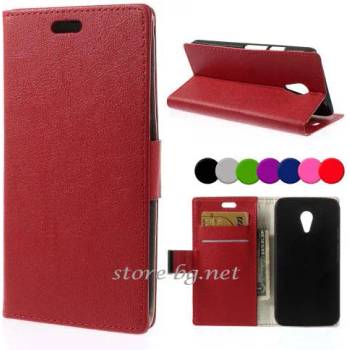 Image 1 of Motorola Moto G2 Magnetic Wallet Кожен Калъф + Протектор