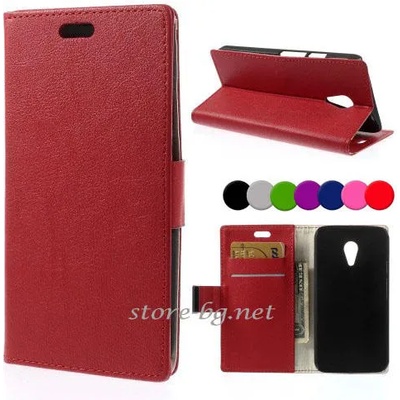 Motorola Moto G2 Magnetic Wallet Кожен Калъф + Протектор