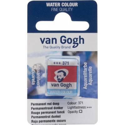 Van Gogh Akvarelová barva v půlpánvičce 371 Permanent Red Deep