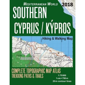 Southern Cyprus / Kypros Hiking & Walking Map 1 | Sergio Mazitto (2018)