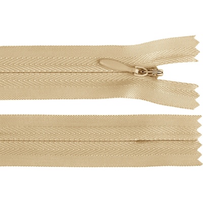 Prima-obchod Spirálový zip skrytý No 3 délka 50 cm, barva 277 hnědá písková