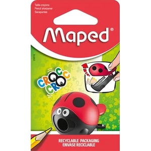 Maped "Croc Croc Easy", перфоратор с една дупка, с контейнер, божия птица и кит, смесени форми 018112 (018112)
