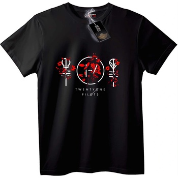 NOONEBRAND Тениска с цветен лого на Twenty One Pilots - S, Black