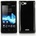 Sony Xperia J ST26i Силиконов Калъф Черен + Протектор