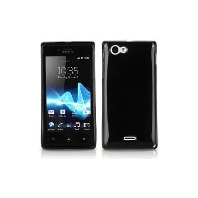 Sony Xperia J ST26i Силиконов Калъф Черен + Протектор