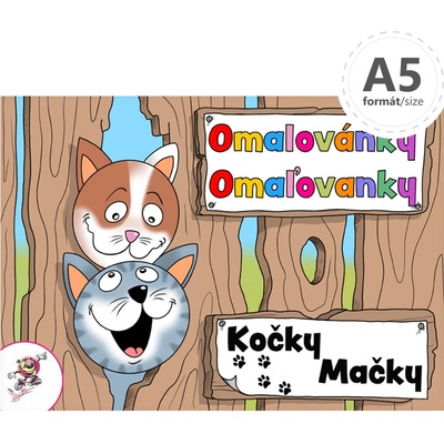 Omaľovánka A5 LUX Mačky
