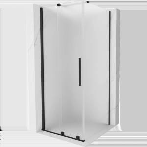 Mexen Velar плъзгаща се душ кабина 120 x 120 см, скреж, черна - 871-120-120-31-70 (871-120-120-31-70)