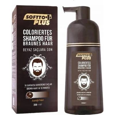 Softto Plus šampon pro barvení šedivých vlasů hnědý 350 ml