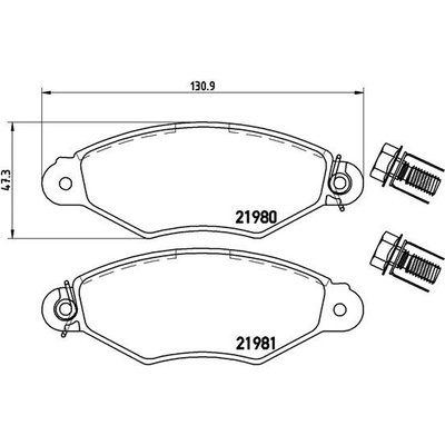 BREMBO Sada brzdových platničiek kotúčovej brzdy P61098