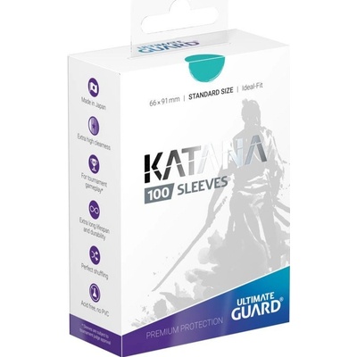 Ultimate Guard Katana Sleeves Standard Size Turquoise 100 ks