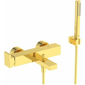 Ideal Standard Смесител за вана и душ Ideal Standard Atelier Extra, златист, с душ комплект (BD514A2)