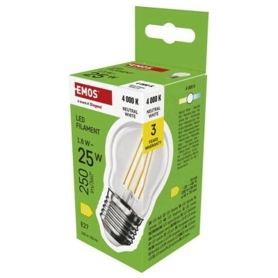 EMOS LED žiarovka Filament Mini Globe E27 1,8 W 25 W 250 lm Neutrálna biela ZF6D03