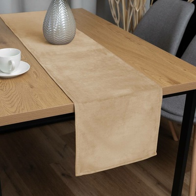 Biante Sametový běhoun Velvet Premium SVP-006 Pískově béžový 35x180cm