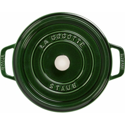 Staub La Cocotte 24cm Round Cast Iron, Basil Green