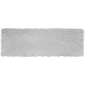 vidaXL Изкуствена овча килим TAFALLA Сиво 80 x 250 cm Полиестер (42021524)