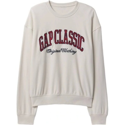 GAP Classic Logo Crew mikina béžová