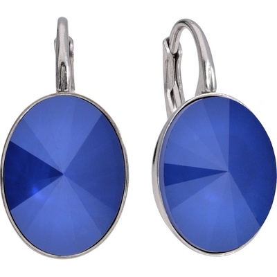 Swarovski Elements Oval Rivoli stříbrné visací modré oválky 31275.5 Royal Blue modrá královská tmavá