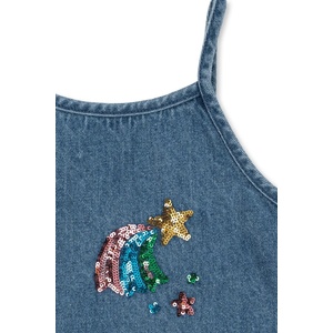 Konges Sløjd лятна рокля от деним MAGOT SEQUIN STRAP DRESS GOTS (KS106137.9BY2)