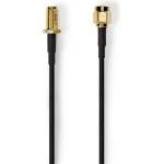 Nedis CSGL02210BK30 SMA кабел, RP SMA мъжки, RP SMA женски, позлатен, 50 Om, единично екраниран, 3, 00 m, кръгъл (CSGL02210BK30)