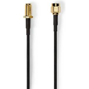Nedis CSGL02210BK30 SMA кабел, RP SMA мъжки, RP SMA женски, позлатен, 50 Om, единично екраниран, 3, 00 m, кръгъл (CSGL02210BK30)