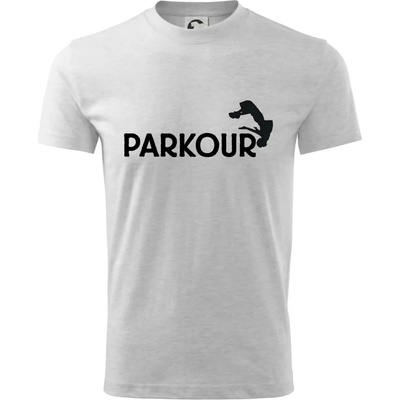 Parkour salto tričko detské svetlosivý melír