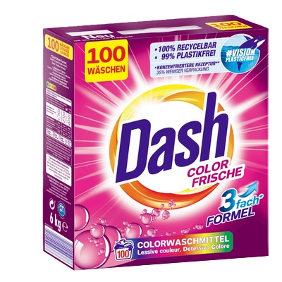 Dash COLOR FRESHNESS прах за цветно паре 6кг 100 пранета (7654343567)