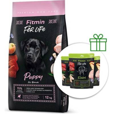 Fitmin FOR LIFE Puppy 12 kg + 3x Fitmin For Life Rings БЕЗПЛАТНО