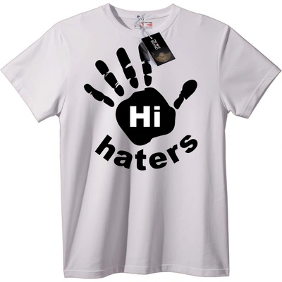 NOONEBRAND Тениска Здравей Мразльо Отпечатък - XS, White