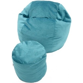 PUFRELAX Комплект, Барбарон с табуретка за крака, 500л. Matusalem - Puddle, Перящ се калъф, Подходящ за деца, Пълнеж с микс от мемори пяна и дунапрен, Гама Diamond (PUF-M-MO-D-PUD)