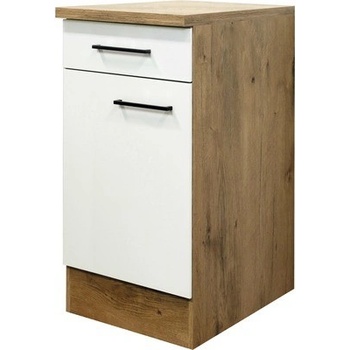 Flex-Well Kuchynská skrinka Vintea spodná, zásuvky + dvierka, 40 x 85 x 57,1 cm