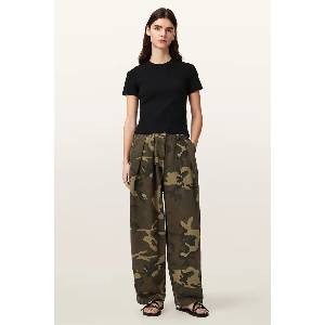 AllSaints панталон baggy дамски от памук BECCA (W082EE)
