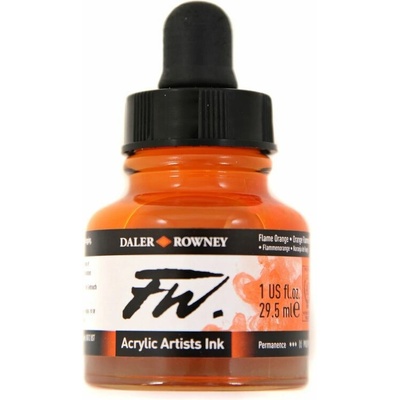 Daler Rowney akrylová tuš 29,5 ml flame orange