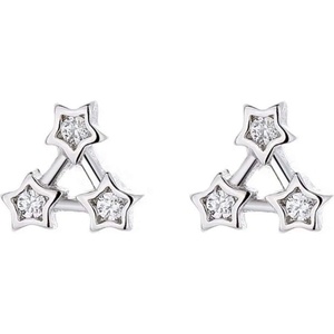 Silenti Jewelry Сребърни обеци "Звездно трио
