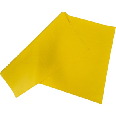 Italský hedvábný papír 21 g/m2 - 24 archů 50*76 cm světle žlutý