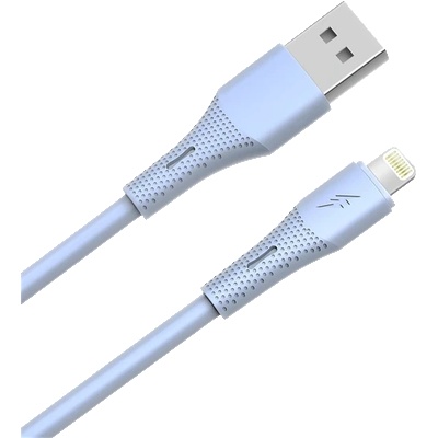 AVAX CB3305 Силиконов кабел за зареждане от USB-A към Lightning, 1, 5 м, светлосин AVAX_CB3305 (AVAX_CB3305)