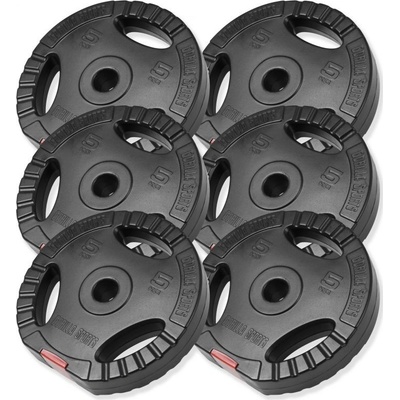 Gorilla Sports záťažové kotúče plast 5 kg 6 ks 30/31 mm