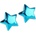 HARAHU Обици AD-33416 - Star / Синя KP33416