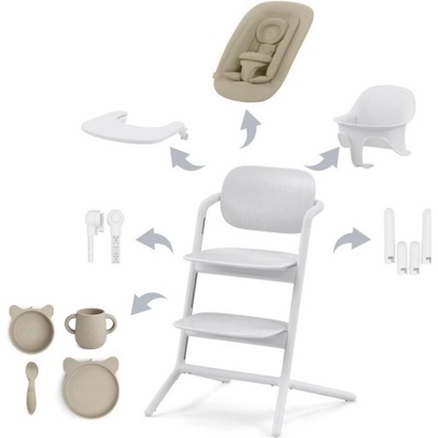 Cybex Gold Lemo 4-in-1 All White + Nuuroo Lykke Jídelní set