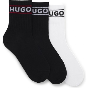 Hugo Чорапи Hugo Women's Sporty Cotton Crew Socks - White/Black
