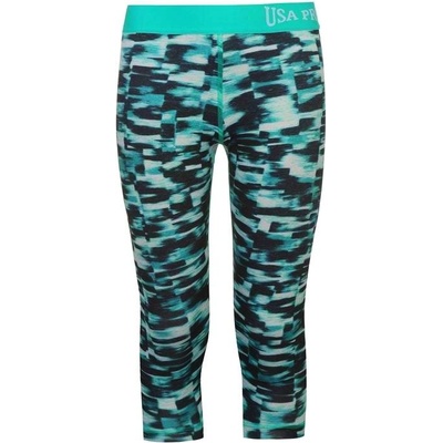 Dětské legíny capri 3/4 pro teal stripes
