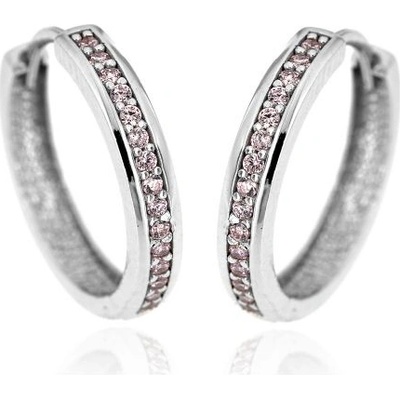 Zlatnictví U Kostela stříbrné kroužky s růžovými zirkony 5059