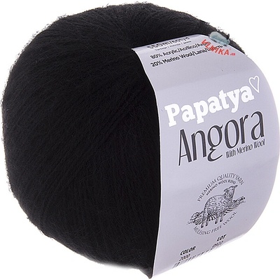 Kamgarn Příze Papatya Angora Merino Varianta: 2000 černá