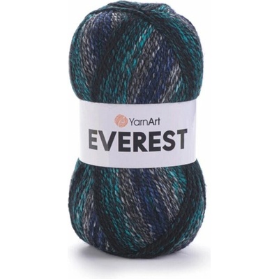Yarn Art příze Everest 7054 tyrkysová, modrá, šedá