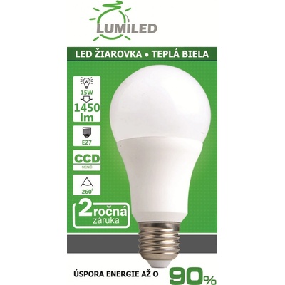 LED PREMIUM A60 15WE27 denná biela