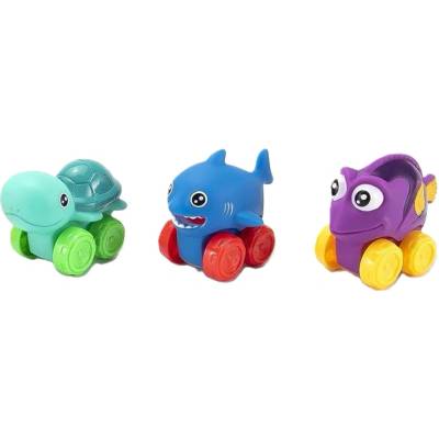 Raya Toys Бебешки играчки за бутане Raya Toys - Коли водни животни, 3 броя (503121624)