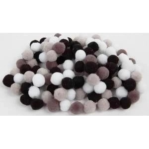 Fandy Acrylic pom-poms 1 gray black 10mm MIX