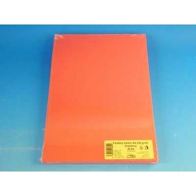 Kreslící karton A4 225g 50ks oranžový