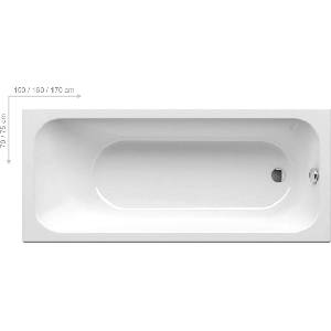 RAVAK Chrome - Правоъгълна вана 170х75 см, бяла C741000000 (C741000000)